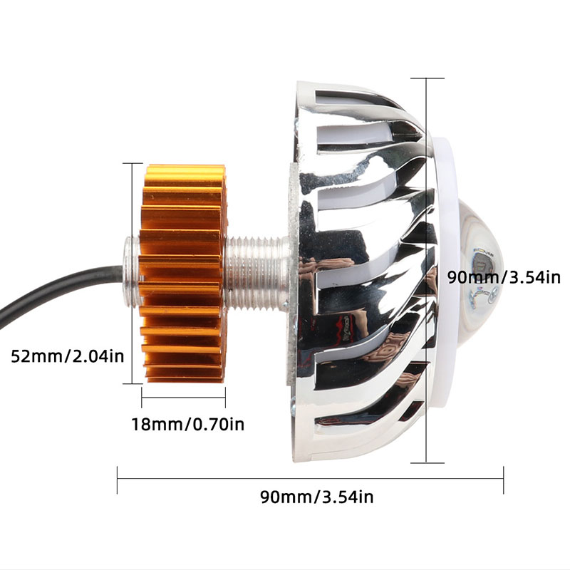 1 pz Auto Moto Faro Doppio LED - Universal Motorcycle Led Headlight Projector recensione e prezzo