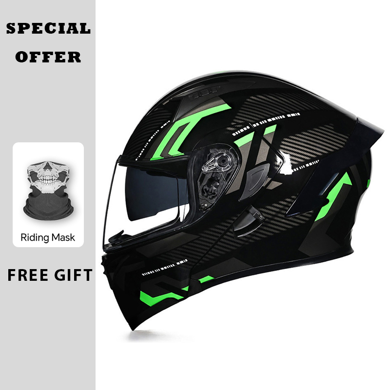 Casco apribile per moto approv - Dual Visor Motorcycle Racing Helmet recensione e prezzo