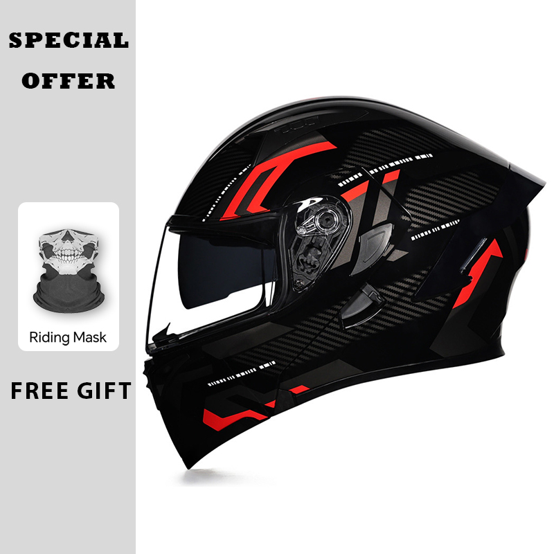 Casco apribile per moto approv - Dual Visor Motorcycle Racing Helmet recensione e prezzo