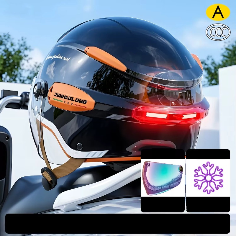 Casco Moto Vintage Estivo Rego - Dual Visor Motorcycle Racing Helmet recensione e prezzo
